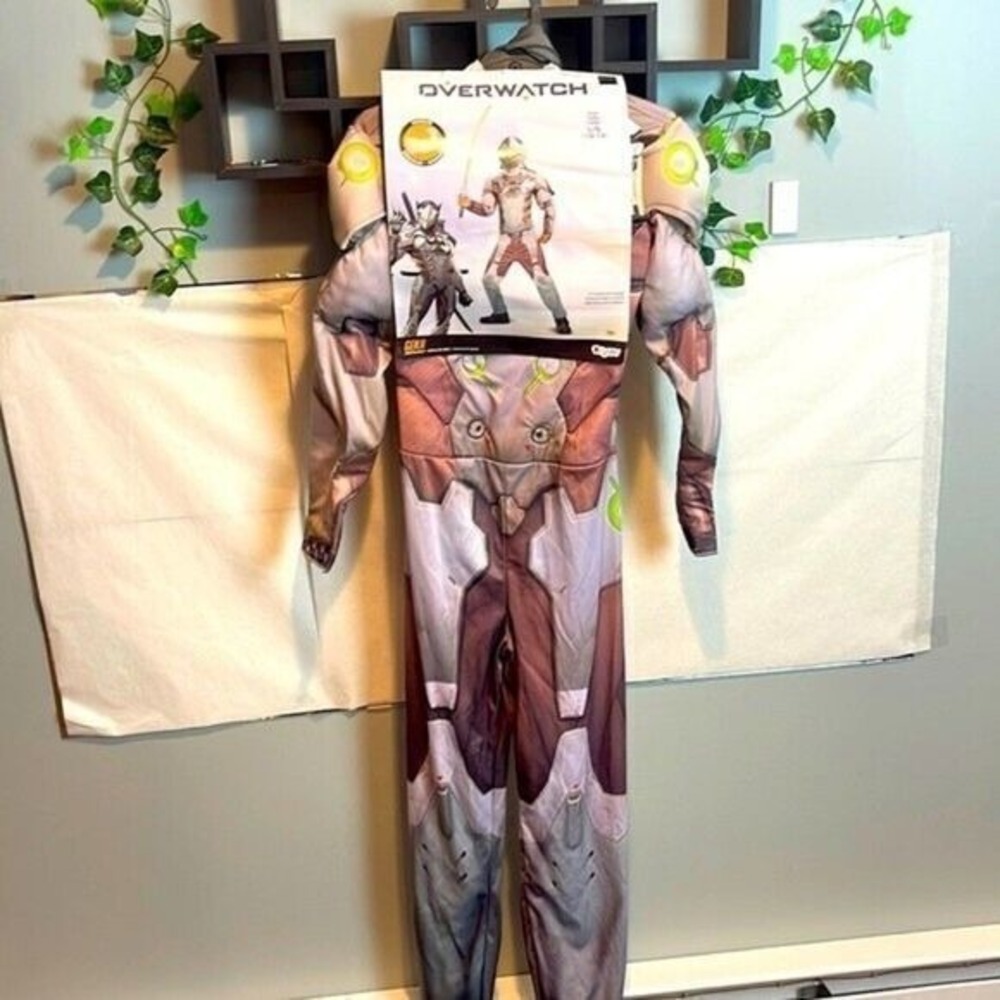 Disguise Overwatch Genji Muscle Halloween Costume Kids Large 10-12 NEW